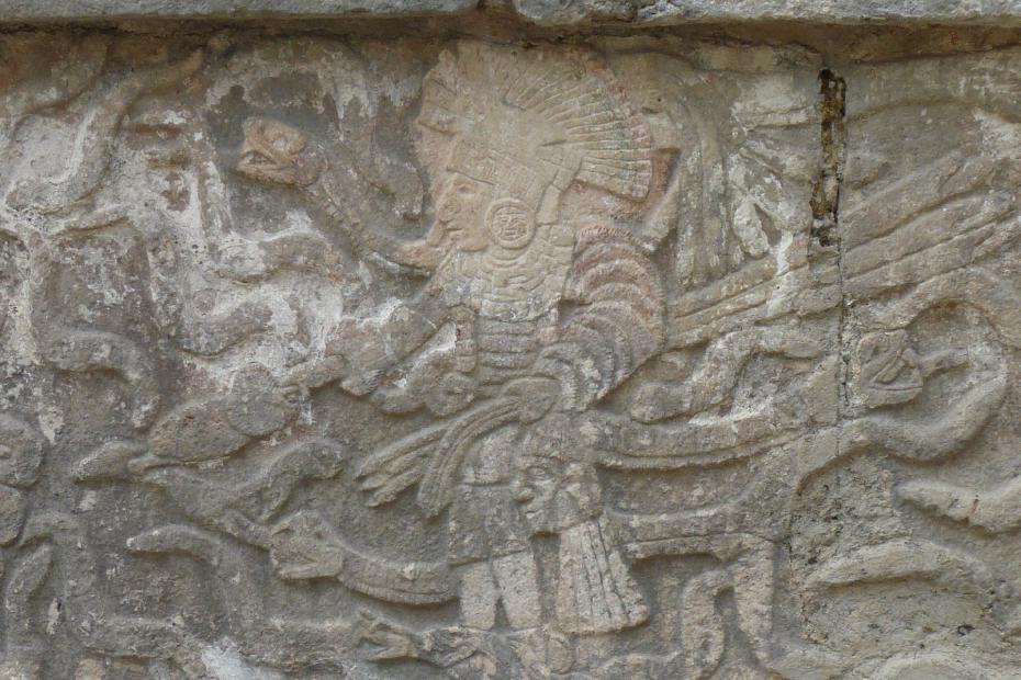 Mexiko: Relief einer der Könige von Chitzen Itza